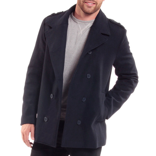 Alpine swiss jake mens pea coat wool blend double shop breasted dress jacket peacoat